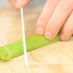 Chopping Celery for the Omega Juicer