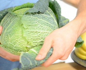 Preparing Savoy Cabbage